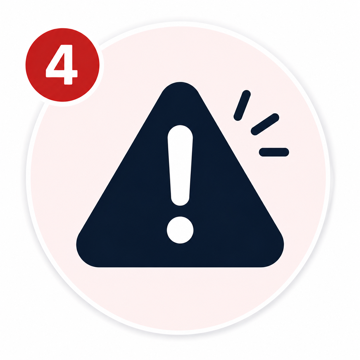 Icono de alerta con insignia de notificación