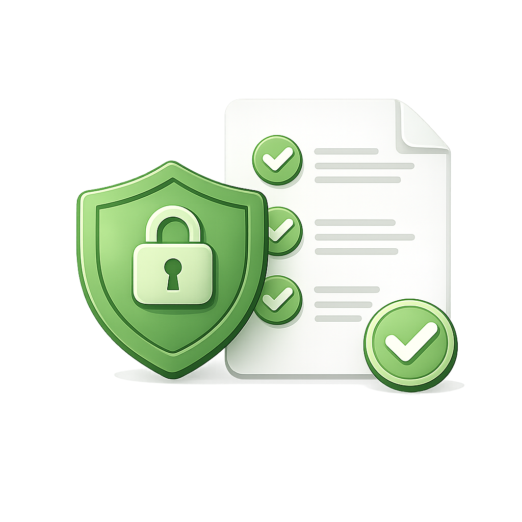 Beneficios de implementar un Portal de Autoservicio Escudo verde con lista de verificación y marcas de verificación